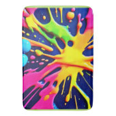 Vivid Neon Splashes Badematte (Vorderseite Vertikal)