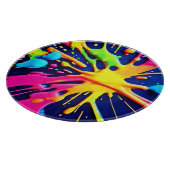 Vivid Neon Splashes Schneidebrett (Ecke)