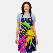 Vivid Neon Splashes Schürze (Getragen)