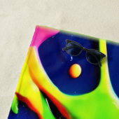 Vivid Neon Splashes Strandtuch (Beispiel)