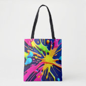 Vivid Neon Splashes Tasche (Vorderseite)