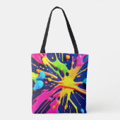 Vivid Neon Splashes Tasche (Rückseite)
