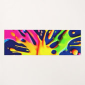 Vivid Neon Splashes Yogamatte (Vorderseite (Horizontal))