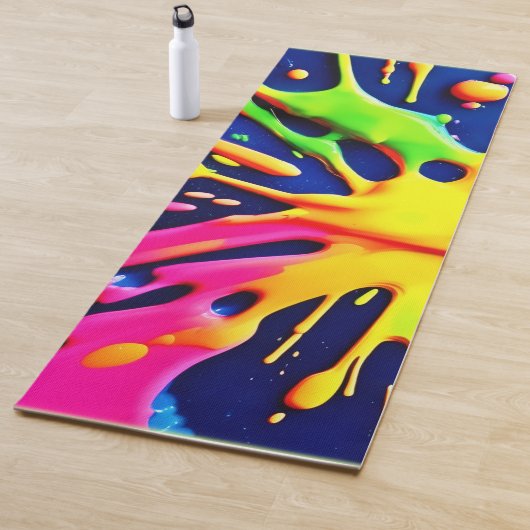 Vivid Neon Splashes Yogamatte (Beispiel)