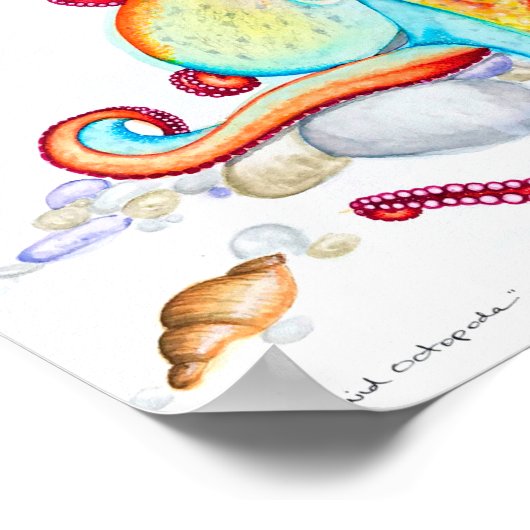 Vivid Octopoda Poster (Ecke)