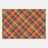 Vivid Orange, Green & Gold Kariert Geschenkpapier Set (Vorderseite)