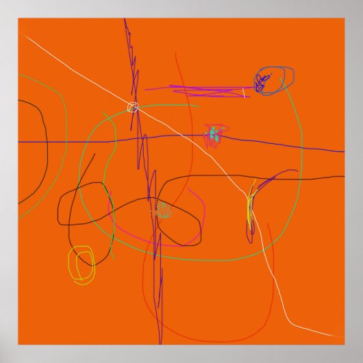 Vivid Orange Hintergrund Poster (Vorne)