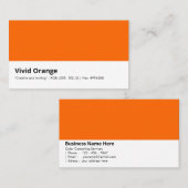 Vivid Orange | "Kreativ und einladend" Visitenkarte (Vorne/Hinten)