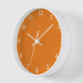 Vivid Orange Minimalistisch Wall Clock Uhr (Winkel)