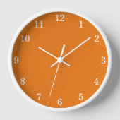 Vivid Orange Minimalistisch Wall Clock Uhr (Vorderseite)