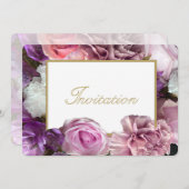 Vivid Orchid Birthday Party Invitation Einladung (Vorne/Hinten)