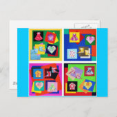 Vivid Origami Art Postcard Postkarte (Vorne/Hinten)