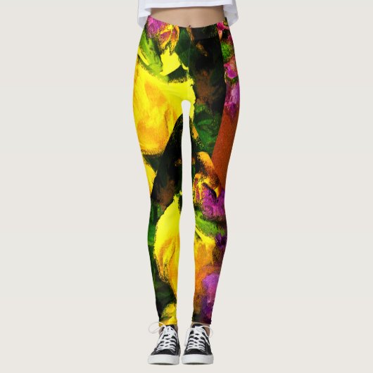Vivid Osterfloral Leggings (Vorderseite)