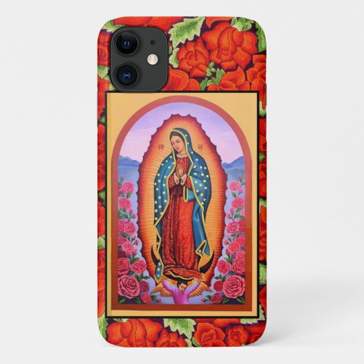 Vivid Our Lady of Guadalupe Hübsche Rose Case-Mate iPhone Hülle (Rückseite)