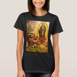 Vivid Our Lady of Guadalupe Hübsche Women's Black T-Shirt