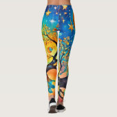 Vivid Owl Celestials: Wunder und Magie Leggings (Rückseite)