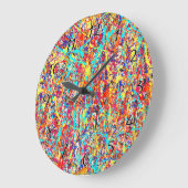 Vivid Paint Spritzer Abstrakt Große Wanduhr (Winkel)
