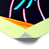 Vivid Paint Spritzers Design Poster (Ecke)