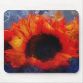 Vivid Painterly Orange Sunflowers Mouse Pad Mousepad (Vorne)