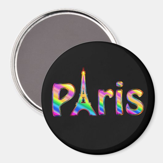 Vivid Paris Magnet (Vorderseite/Rückseite)