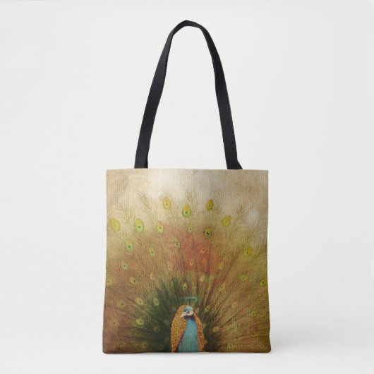 Vivid Peacock Fan Tasche (Vorderseite)
