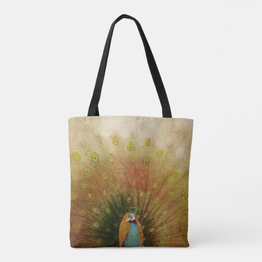 Vivid Peacock Fan Tasche (Rückseite)