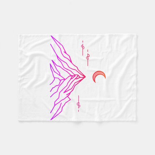 "Vivid Peaks" Fleecedecke (Vorderseite (Horizontal))
