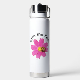 Vivid Pink Cosmos Blume Rette die Bienen Trinkflasche