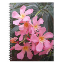 Vivid Pink Hawaiian Blume Foto Spiral Notebook
