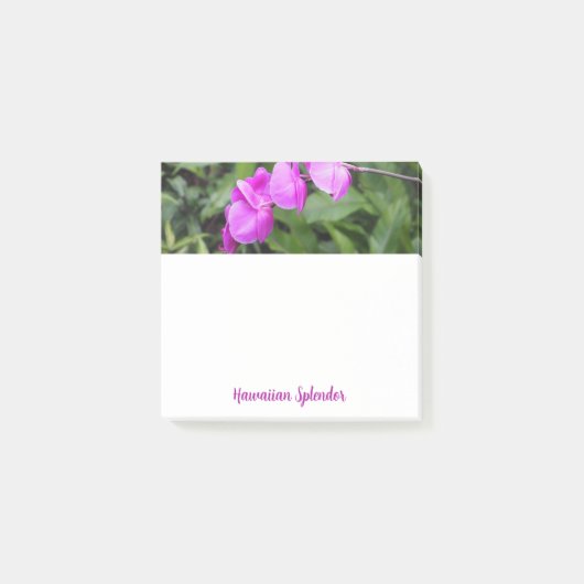 Vivid Pink Hawaiian Blume Square Post-it Klebezettel (Vorderseite)