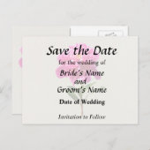 Vivid Pink Peony Ankündigungspostkarte (Vorne/Hinten)