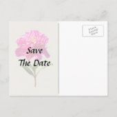 Vivid Pink Peony Ankündigungspostkarte (Rückseite)