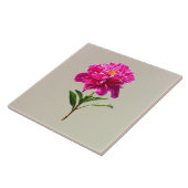 Vivid Pink Peony Fliese (Seite)