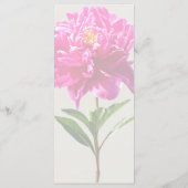 Vivid Pink Peony Menükarte (Rückseite)