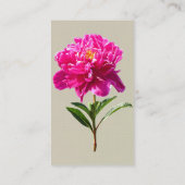 Vivid Pink Peony Visitenkarte (Rückseite)