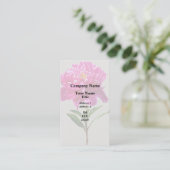 Vivid Pink Peony Visitenkarte (Stehend Vorderseite)