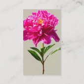 Vivid Pink Peony Visitenkarte (Rückseite)