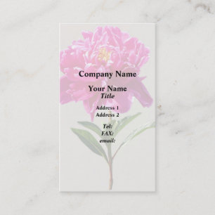 Vivid Pink Peony Visitenkarte