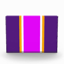 Vivid Pink Royal Lila Racing Streifen Fotoblock