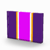 Vivid Pink Royal Lila Racing Streifen Fotoblock (Rechts)