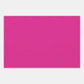 Vivid Pink Solid Color Geschenkpapier Set (Vorderseite 3)