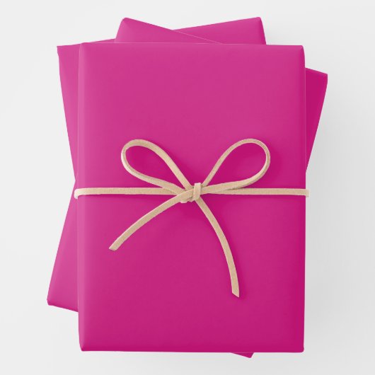 Vivid Pink Solid Color Geschenkpapier Set (Beispiel)