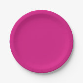 Vivid Pink Solid Color Pappteller (Vorderseite)