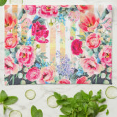 Vivid Pinks Floral Pattern Küchentücher (Gefaltet)