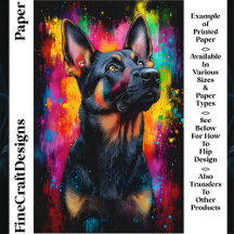 Vivid Pop Art German Shepherd Dog CS7 Kunsthandwer