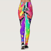 Vivid Puppy Vibes Art Design Leggings (Rückseite)