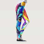 Vivid Puppy Vibes Art Design Leggings (Rechts)
