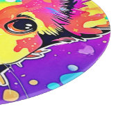 Vivid Puppy Vibes Art Design Schneidebrett (Ecke)