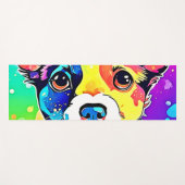 Vivid Puppy Vibes Art Design Yogamatte (Vorderseite (Horizontal))
