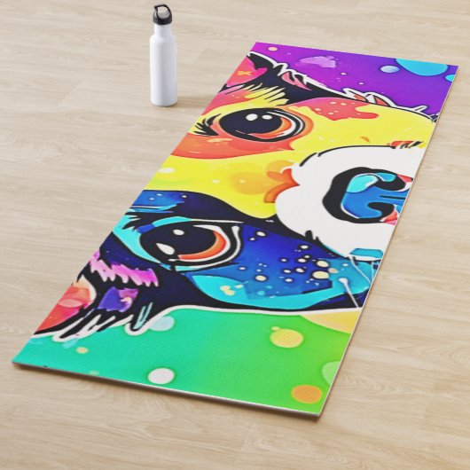 Vivid Puppy Vibes Art Design Yogamatte (Beispiel)